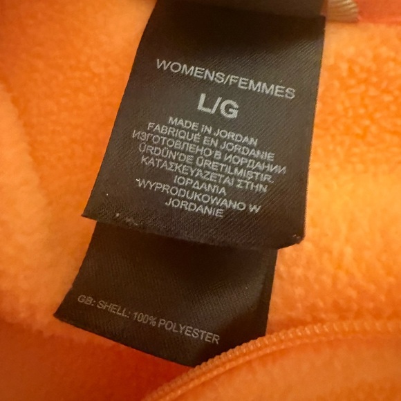 The North Face Women’s Large 1/4-Zip Fleece Pullover Orange Large - Picture 4 of 8